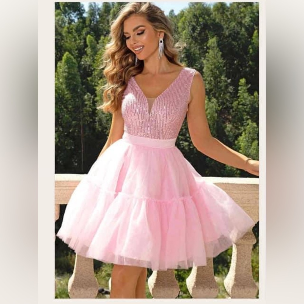 Soft pink with sequins